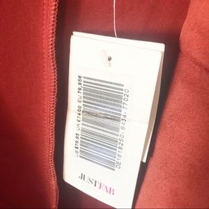 NWT Flirtatious JustFab brick red maxi coat